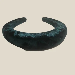 Diadema Roca verde botella de terciopelo