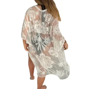 KIMONO PLAYERO EN ENCAJE