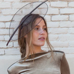 Tocado Fausta chocolate con raquis