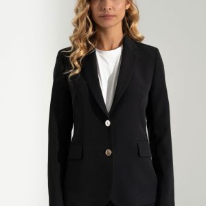 Blazer clásico entallado con botones metálicos
