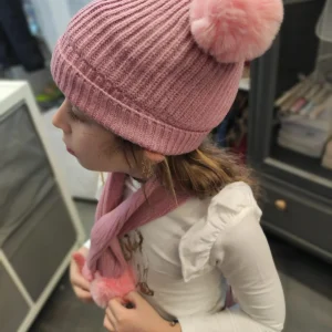Conjunto gorro y bufanda 2 pompones