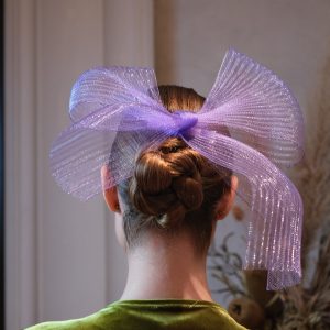 Lazo Ribbon plisado lila