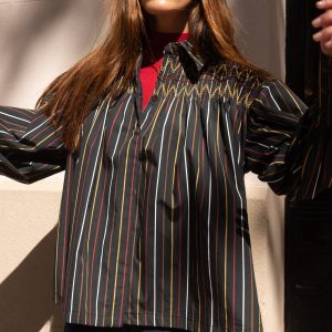 Camelia Stripes Green Shirt