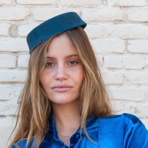 Tocado Casquete Bernadette marino