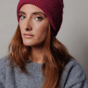 Gorro de punto buganvilla