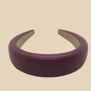 Diadema Roca plana vino metalizada