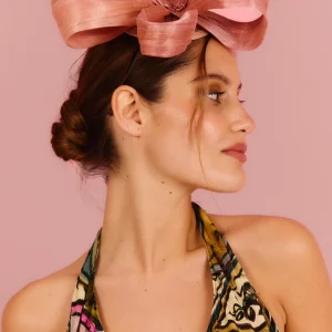 Tocado Cristina rosa