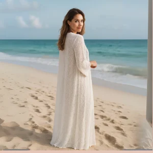 KIMONO LARGO EN ENCAJE