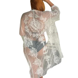 KIMONO PLAYERO EN ENCAJE