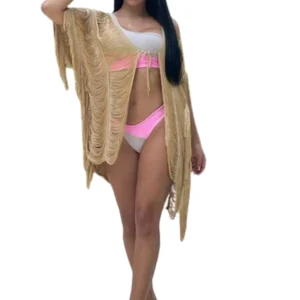 KIMONO TEJIDO HILO DORADO