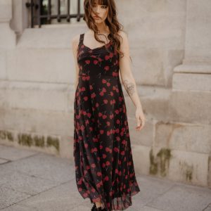 Vestido tirantes cerezas